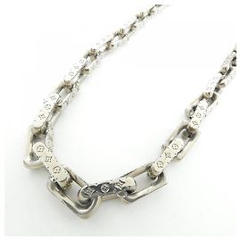 Louis Vuitton Monogram Necklace Chain Silvery