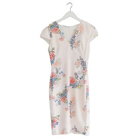 Autre Marque Robe fourreau Black Halo Maisie imprimé floral Rose Blanc Bleu Vert Orange