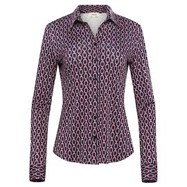 L'Agence L’Agence Harmony Chain Print Bluse Pink Dunkelblau