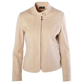 Conjunto de Casaco e Saia La Perla Openspace Beige em Lã Virgem e Cachemir Cru