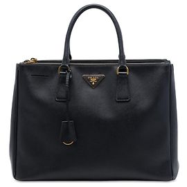 Sac à main Prada Medium Saffiano Lux Galleria Double Zip Noir Noir