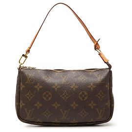 Sac à épaule Louis Vuitton Monogram Pochette Accessoires Marron Marron