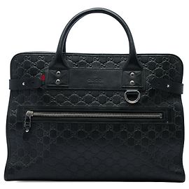 Borsa Business Gucci Guccissima Web Nera Nero