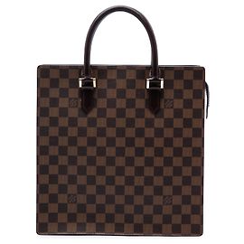 Sac Tote Louis Vuitton Damier Ebene Venice Sac Plat Marron Marron