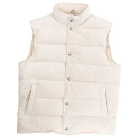 Autre Marque Chaleco Eleventy de lino x algodón en beige, talla 50 IT Beige