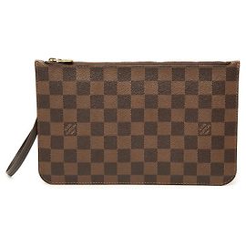 Bolsillo Louis Vuitton Damier Ebene Neverfull MM Marrón Castaño