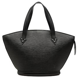 Bolsa de mão Louis Vuitton Epi Saint Jacques PM preta com alça curta Preto