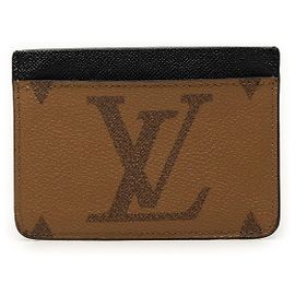 Porta-cartões Louis Vuitton Monogram Reverse Side Up Castanho Marrom