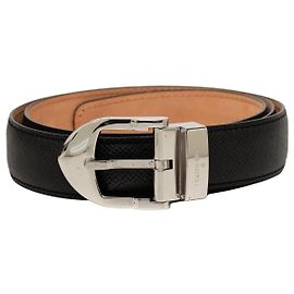 Cinto Clássico Louis Vuitton Taiga Preto Preto