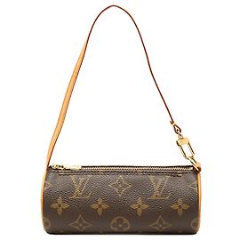 Sac à main Louis Vuitton Monogram Papillon Pochette Marron Marron