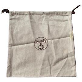 Hermès Dust Bag en Toile Beige Beige