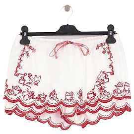 Autre Marque Pantaloncini in cotone bianco Damson Madder Bianco