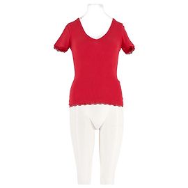 Autre Marque Top en coton rouge Damson Madder Rouge