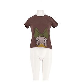 Top in cotone marrone Ganni Marrone