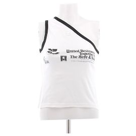 Courreges Canotta asimmetrica bianca Bianco