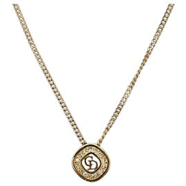 Collier Christian Dior métal ton or Autre