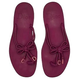 Autre Marque Dior Rubber Flip Flops Purple Purple
