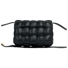 Bottega Veneta Padded Cassette Leather Shoulder Bag Black
