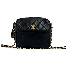 Borsa a tracolla Chanel Vintage Matelassé Coco Nero
