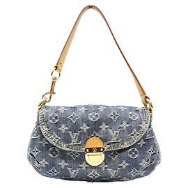 Sac à épaule Mini Pleaty en denim Monogram Louis Vuitton Autre