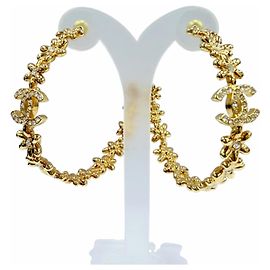 Chanel I32A Coco Mark Flower Creolen Golden