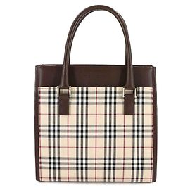 Bolso de mano Burberry Nova Check Castaño Beige