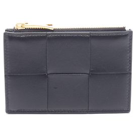 Portamonete in pelle nera Bottega Veneta Nero