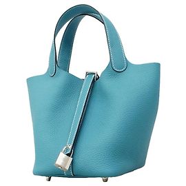 Hermès Bolsa Hermes Picotin Lock PM Azul