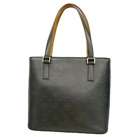 Louis Vuitton Monogram Mat Stockton Tote Bag M55112 Noir Schwarz