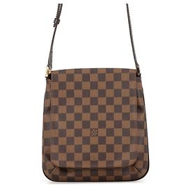 Bolsa de Ombro Louis Vuitton Damier Ebene Musette Salsa Laranja Damier ebene