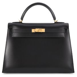 Hermès Hermes Kelly 32 Handtasche Schwarz