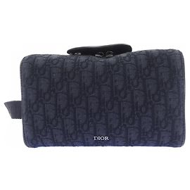 Christian Dior Dior Oblique Jacquard Handbag Brown Black