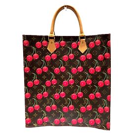 Louis Vuitton Monogram Cherry Sac Plat Tote Bag Brown Monogram
