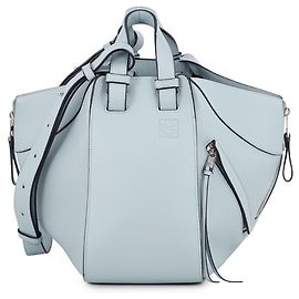 Borsa a mano Loewe Hammock Small in pelle di vitello Blu
