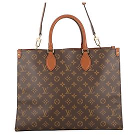 Louis Vuitton Monogram OnTheGo Organizer Tote Bag Brown