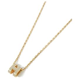 Hermès Hermes Pop H MINI Necklace Beige Golden