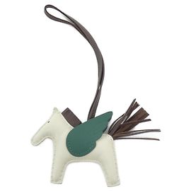 Hermès Hermes Rodeo Pegasus Accessory Bag Charm PM Bianco Cioccolato Verde chiaro