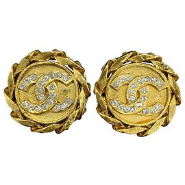 Brincos de pressão Chanel banhados a ouro Dourado