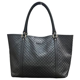 Sac cabas Gucci Guccissima en cuir Noir Rouge