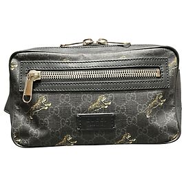 Gucci Sling Bag in Black Canvas and Leather Black