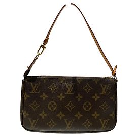 Louis Vuitton Pochette Accessoires Handtasche Braun Monogramm