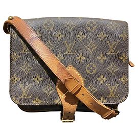 Bolsa de Ombro Louis Vuitton Cartouchiere MM Marrom Monograma