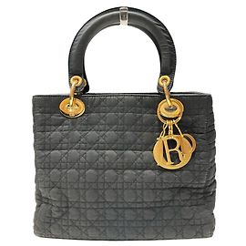 Bolso Christian Dior Dior Lady Cannage de nylon Negro