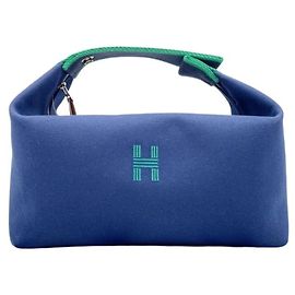 Hermès Blue Cotton Handbag Blue