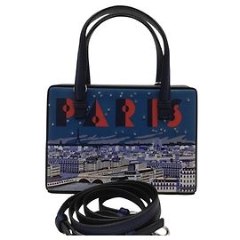 Borsa Loewe Postal Small City Paris Blu