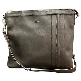Borsa a tracolla Gucci in pelle marrone Marrone