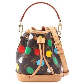 Louis Vuitton Brown Yayoi Kusama Monogram Painted Dots Nano Noe Marrone