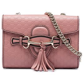 Gucci Mini Microguccissima Emily Crossbody Rosa Rosa