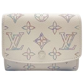 Louis Vuitton Mahina Tri-Fold Wallet Beige