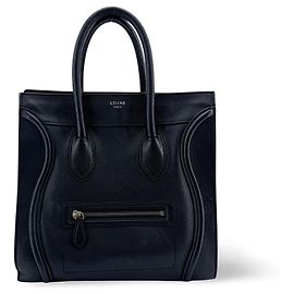 Céline Celine Luggage Smooth Leather Mini Noir